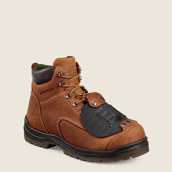 Red Wing Safety Bot Erkek - King Toe® - 6-Inch Toe Metguard - Kahverengi - 18THPSJIL